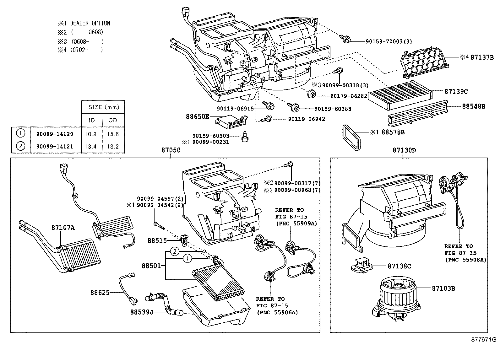 87103-52131 MOTOR SUB-ASSY, BLOWER W/FAN product image
