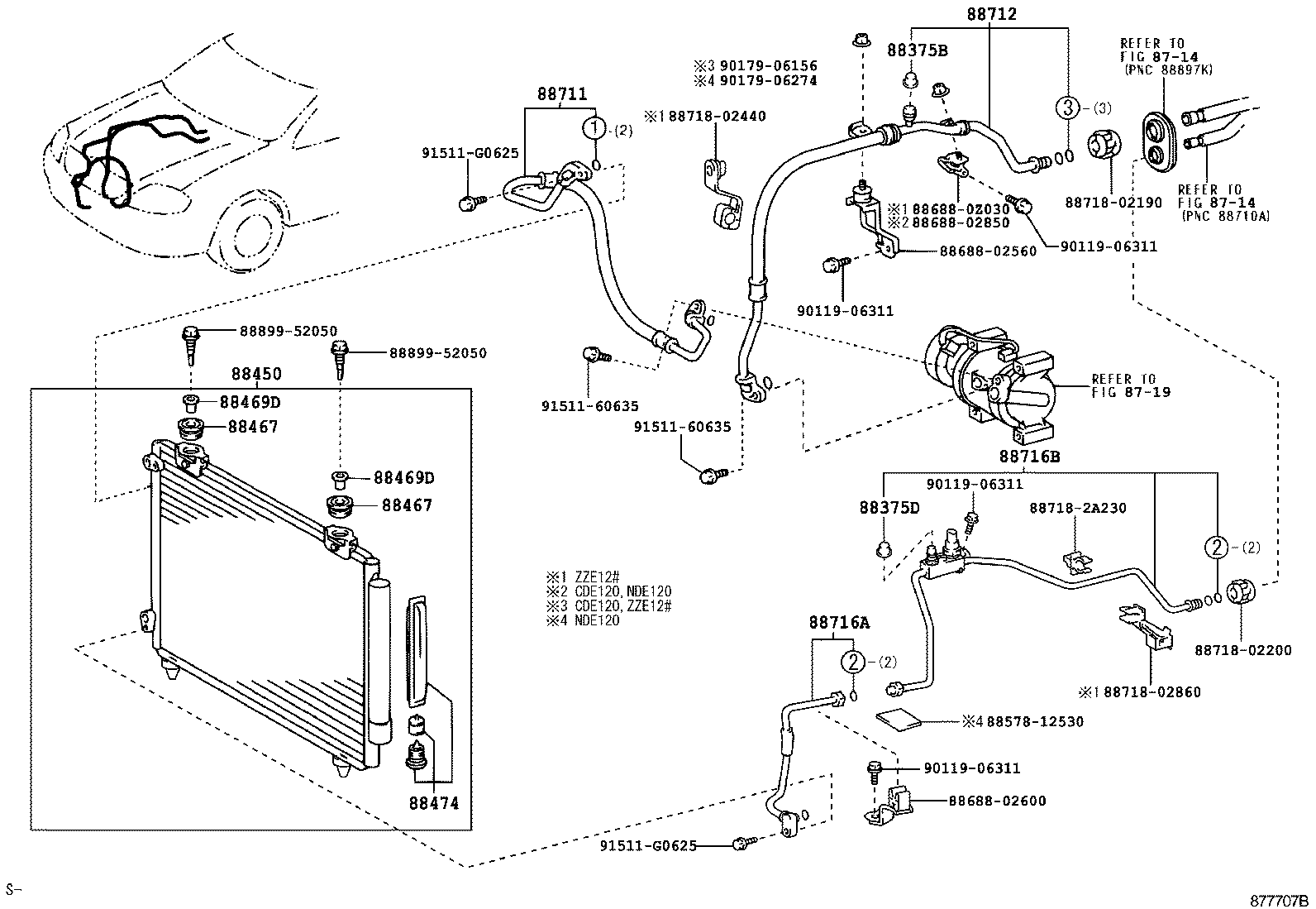88450-02250 CONDENSER ASSY, W/RECEIVER product image