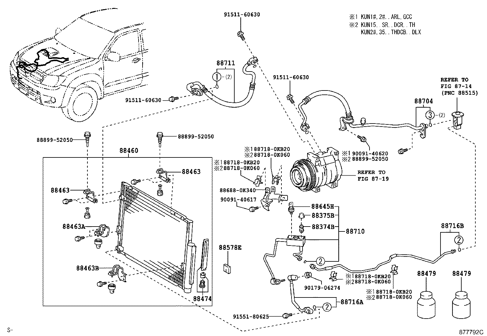 88460-71050 CONDENSER ASSY, COOLER product image