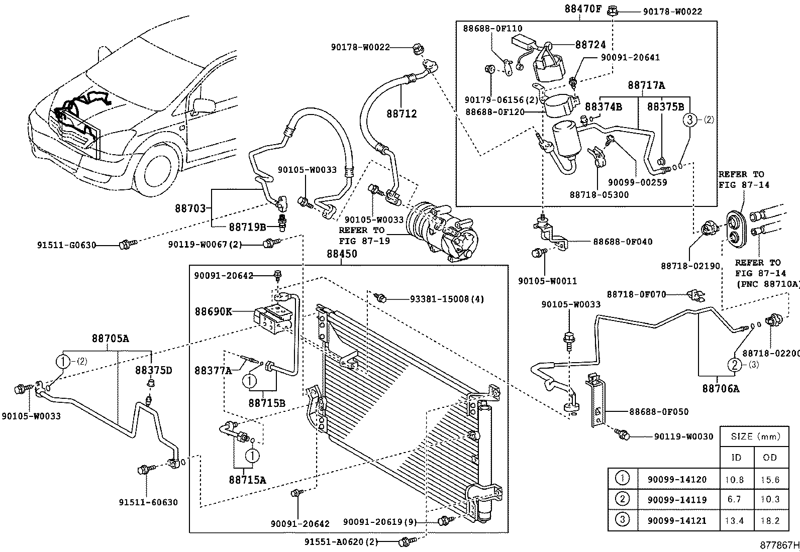 88450-0F150 CONDENSER ASSY, W/RECEIVER product image