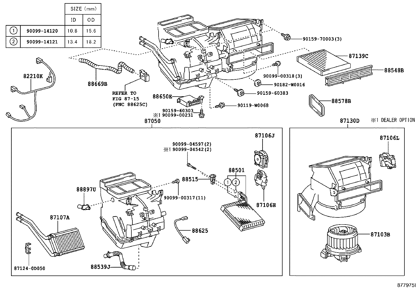 87103-0D110 MOTOR SUB-ASSY, BLOWER W/FAN product image