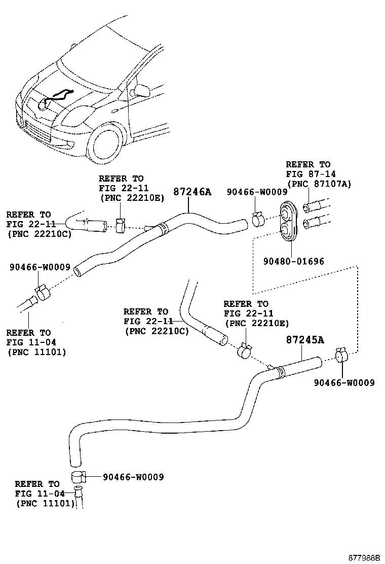87101-0D040 BRACKET SUB-ASSY, HEATER NO.2 product image