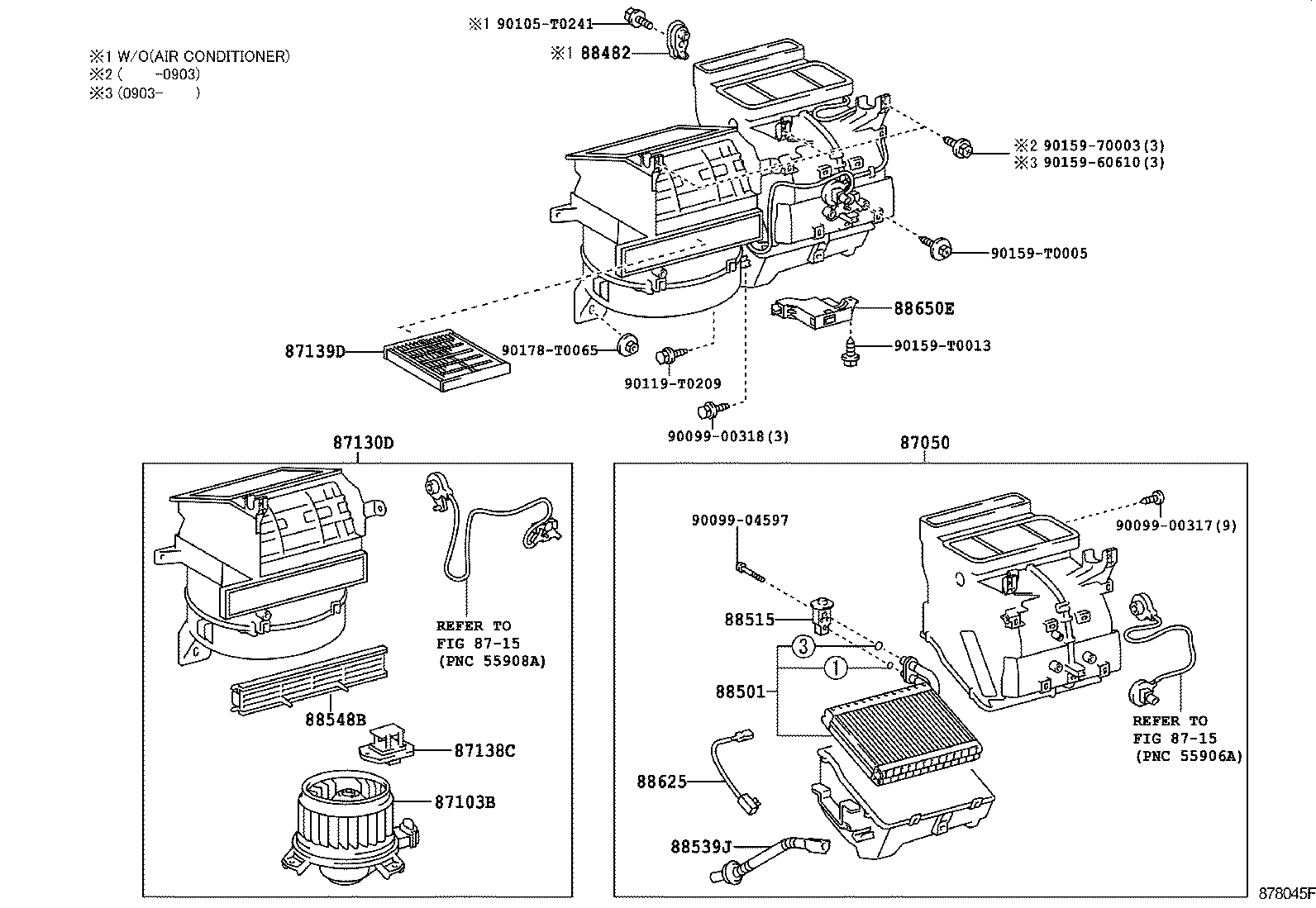 87103-0D121 MOTOR SUB-ASSY, BLOWER W/FAN product image