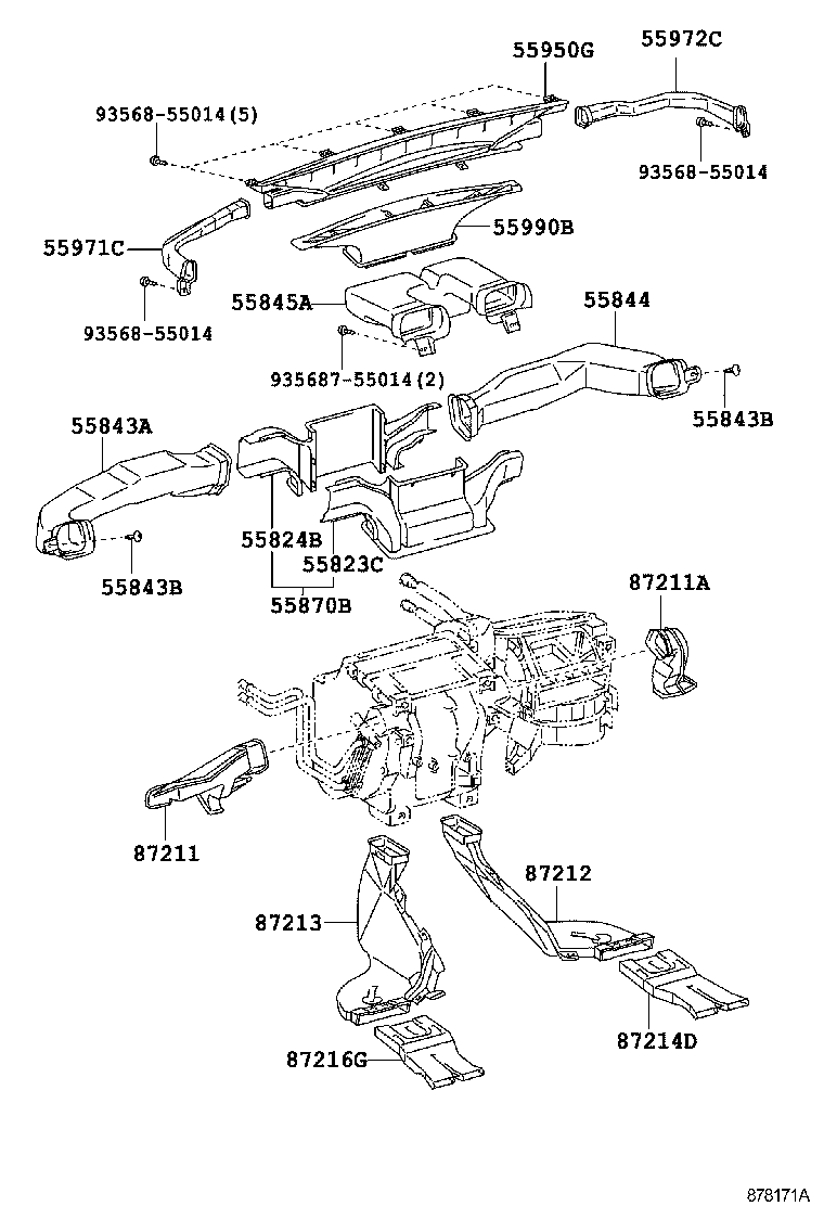 55843-35060 DUCT, HEATER TO REGISTER, NO.1 product image
