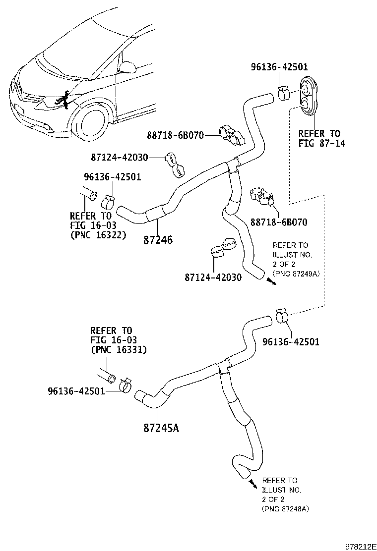 87209-28B11 HOSE, HEATER WATER, INLET A product image
