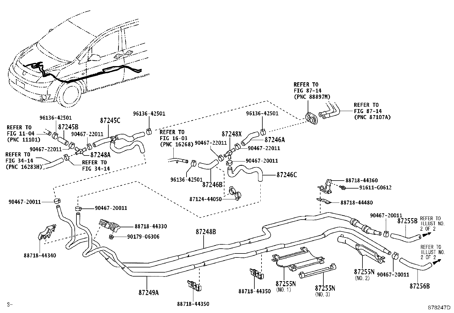 87209-44130 HOSE, HEATER WATER ,INLET C product image