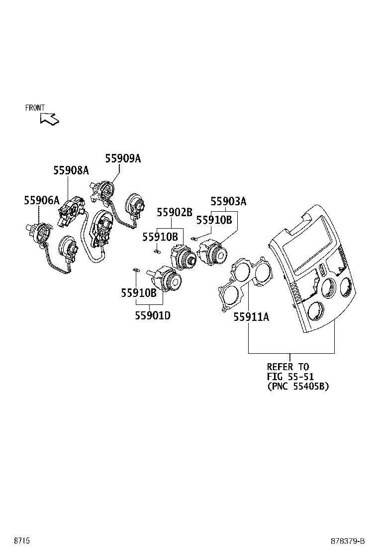 55902-B4010 CONTROL SUB-ASSY, HEATER product image