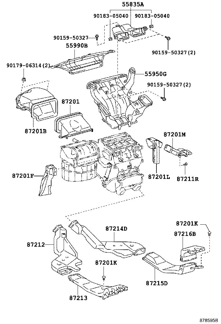 55950-28210 NOZZLE ASSY, DEFROSTER product image