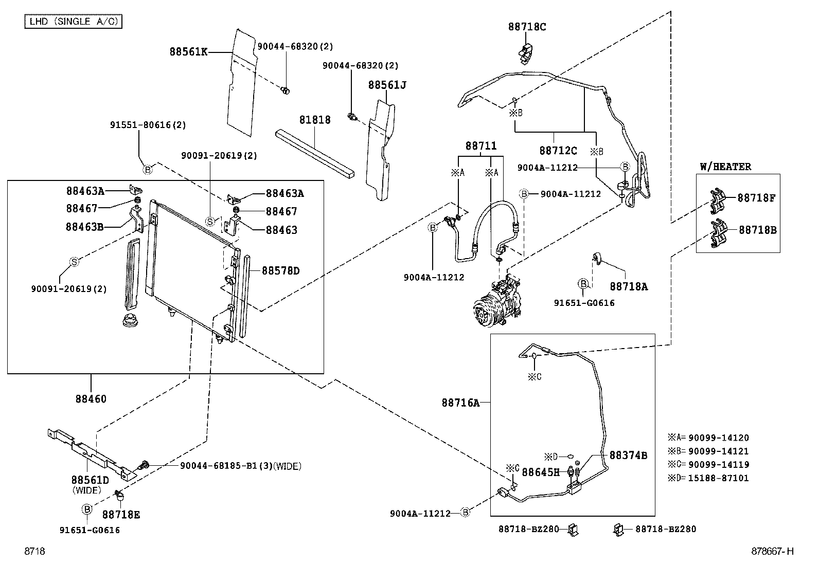 88460-BZ080 CONDENSER ASSY, COOLER product image