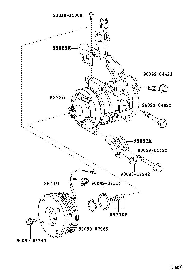 88320-0C190 COMPRESSOR ASSY, COOLER product image