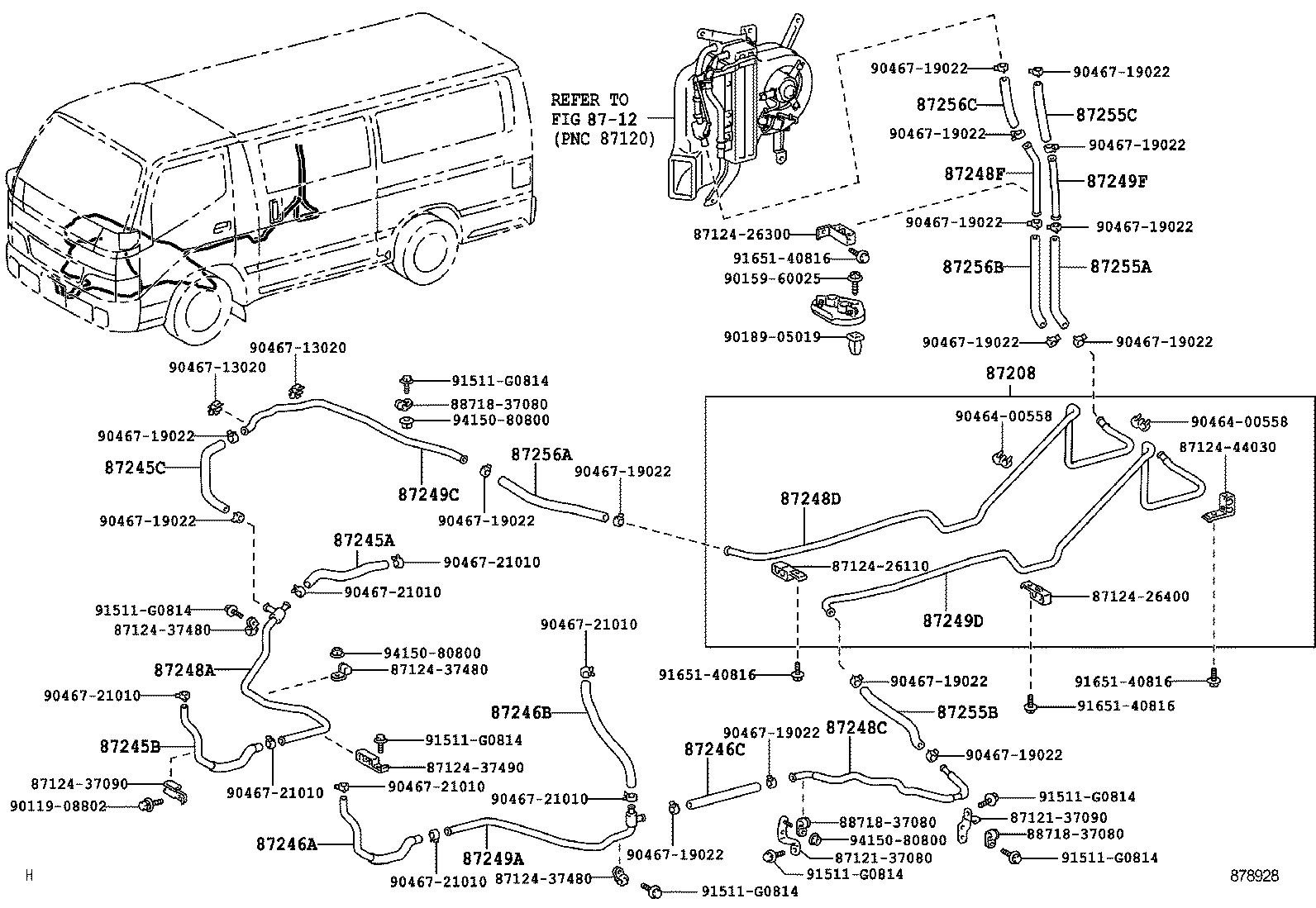 87245-37D10 HOSE, HEATER WATER ,INLET C product image