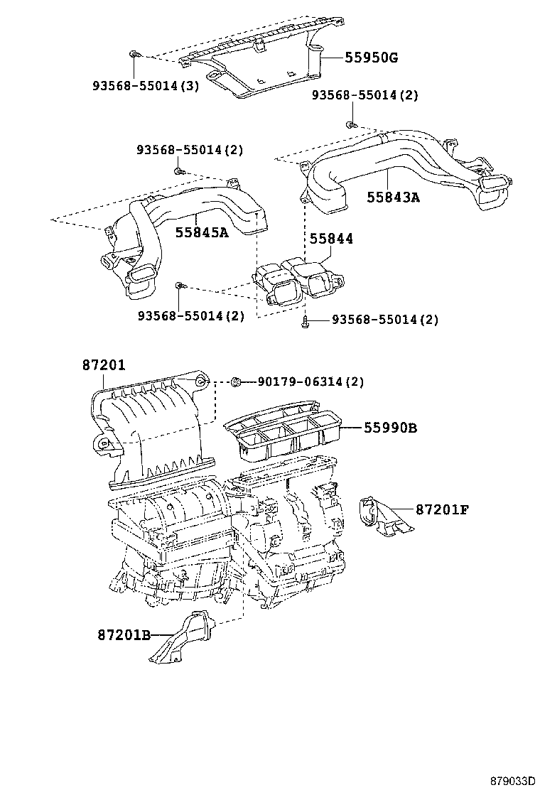 55843-12330 DUCT, HEATER TO REGISTER, NO.1 product image