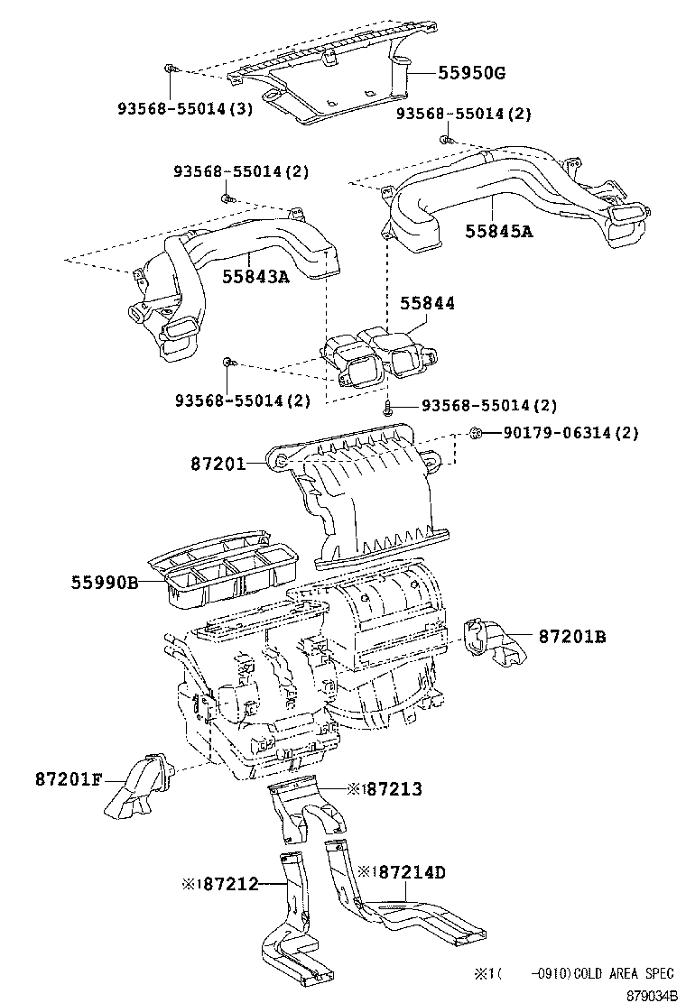 55843-12330 DUCT, HEATER TO REGISTER, NO.1 product image
