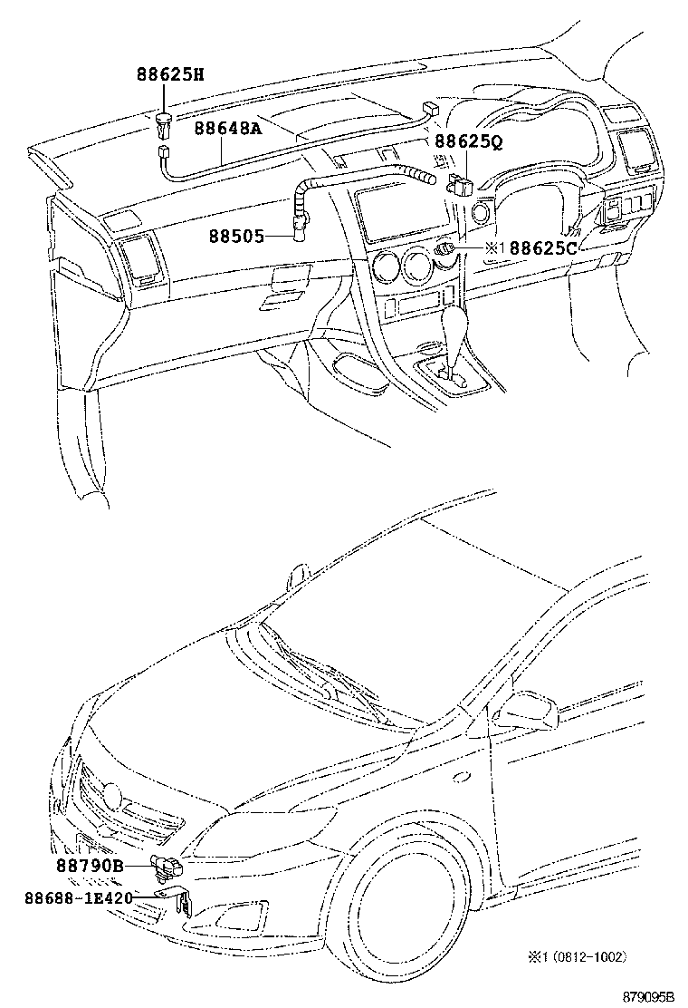 55950-12280 NOZZLE ASSY, DEFROSTER product image