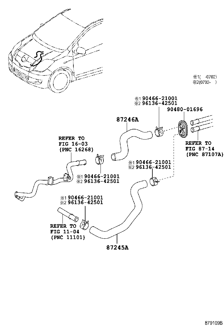 87245-52151 HOSE, HEATER WATER, OUTLET A product image