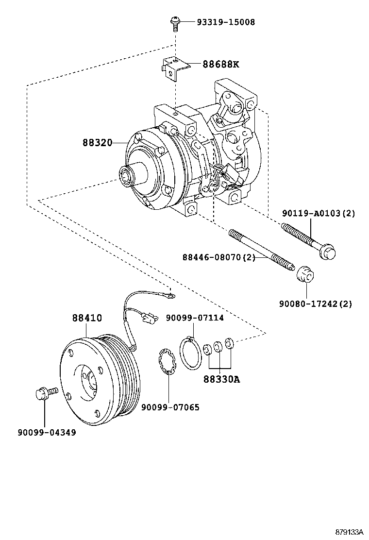 88320-0C190 COMPRESSOR ASSY, COOLER product image