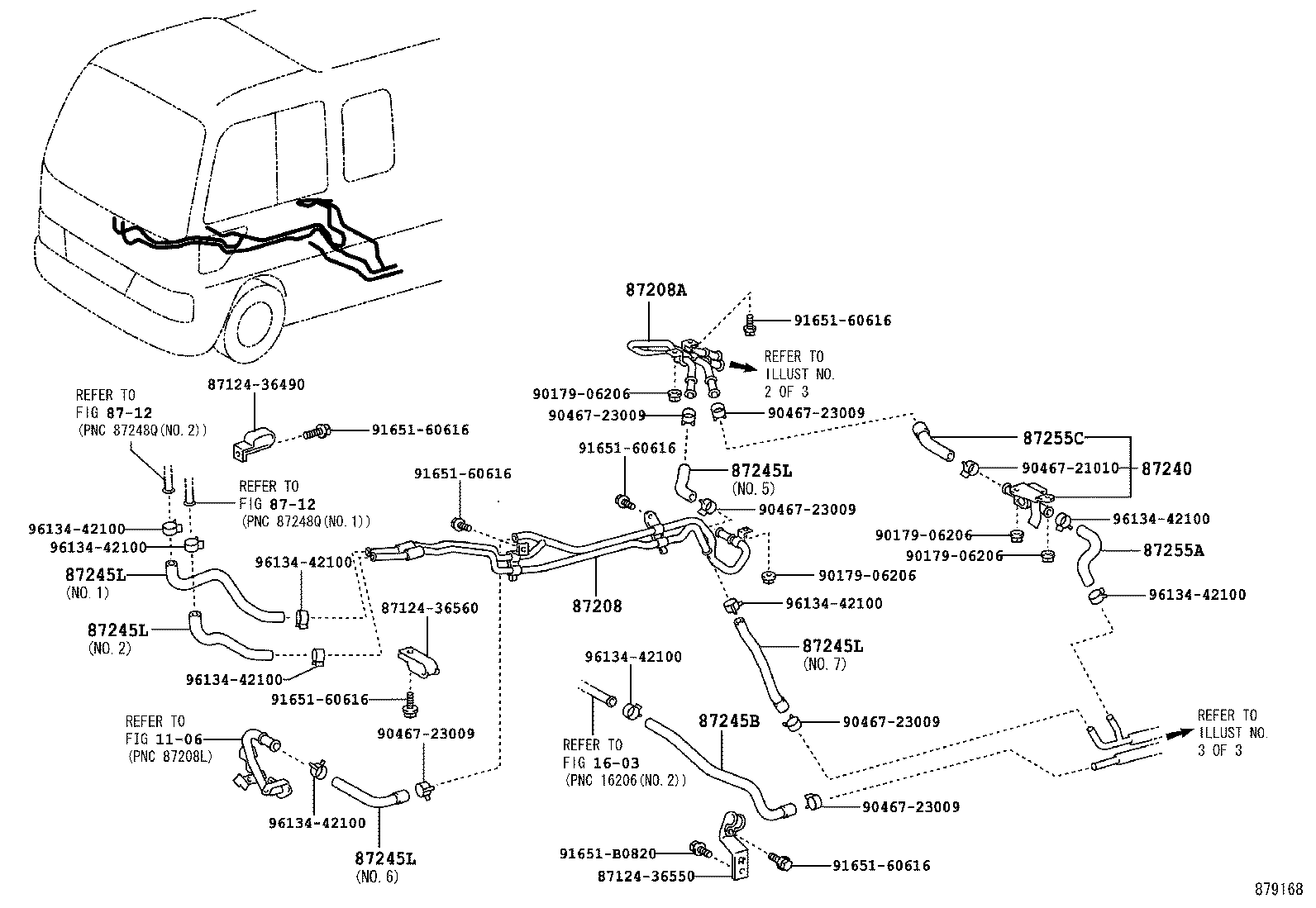 87245-3E140 HOSE, REAR HEATER WATER OUTLET, E (TO ENGINE) product image