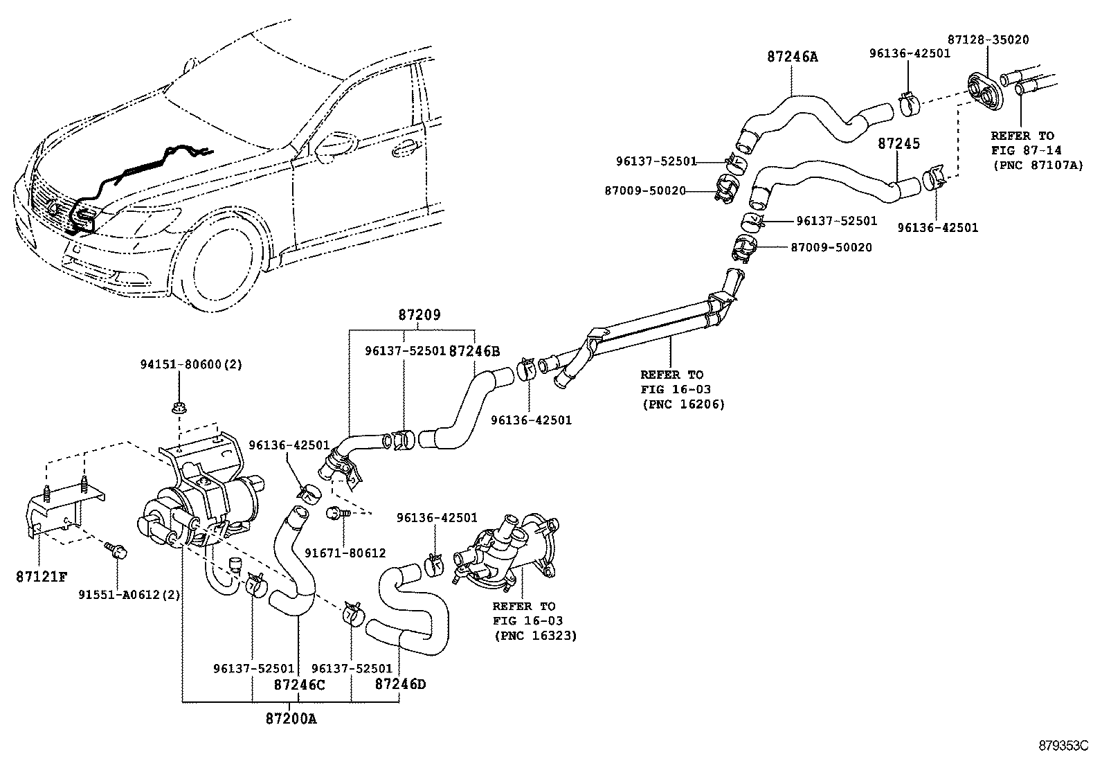 87245-50400 HOSE, HEATER WATER, OUTLET A product image