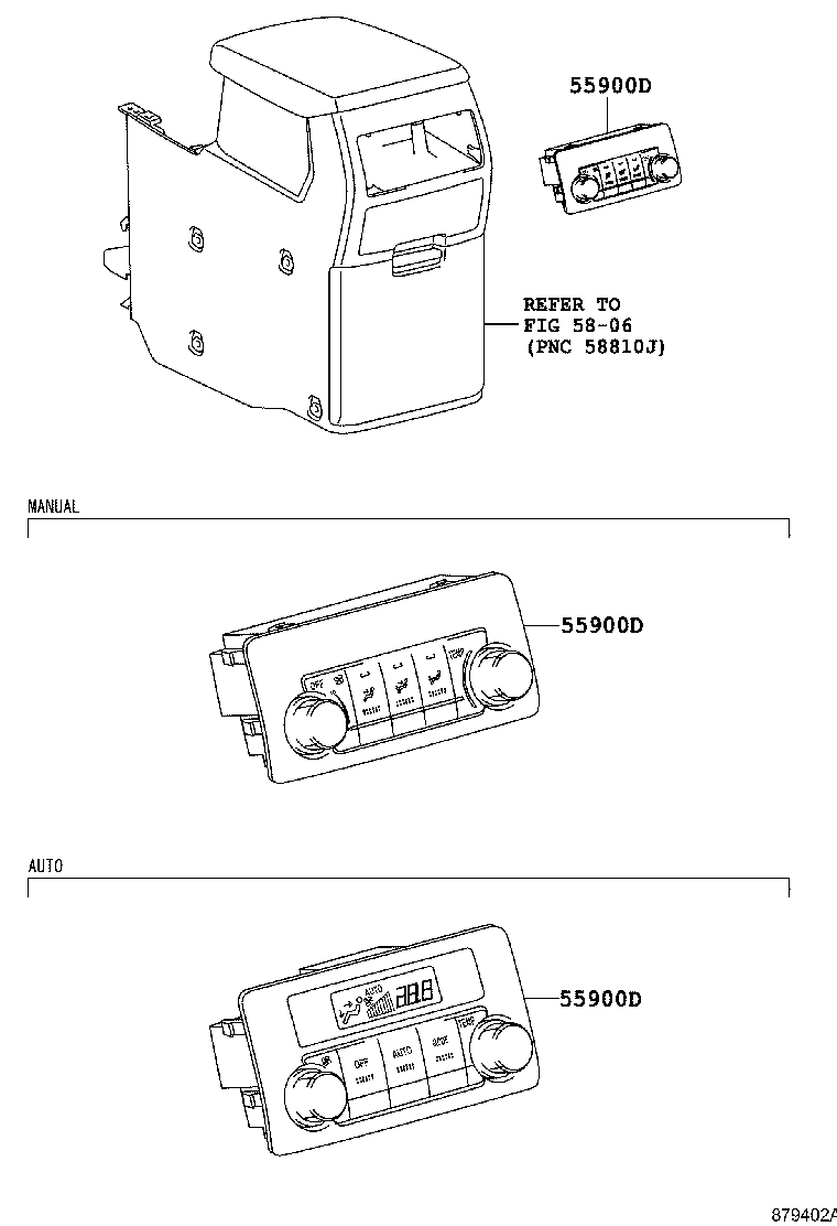 58862-48040 DUCT, CONSOLE BOX, NO.2 product image