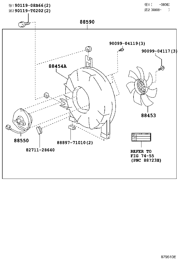 88463-0K040 BRACKET, COOLER CONDENSER, NO.1 product image