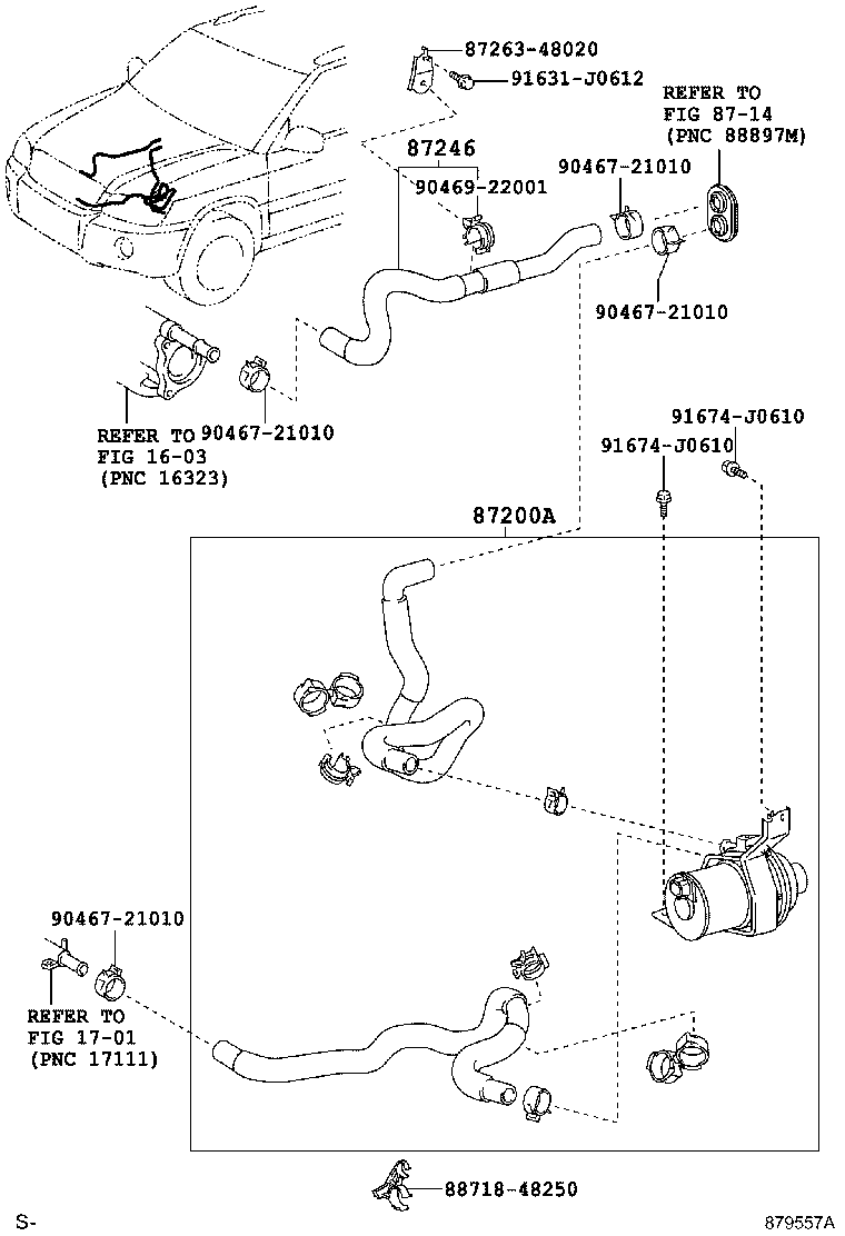 87248-48110 PIPE, HEATER WATER INLET, A product image