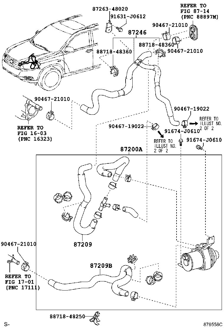 87248-48110 PIPE, HEATER WATER INLET, A product image