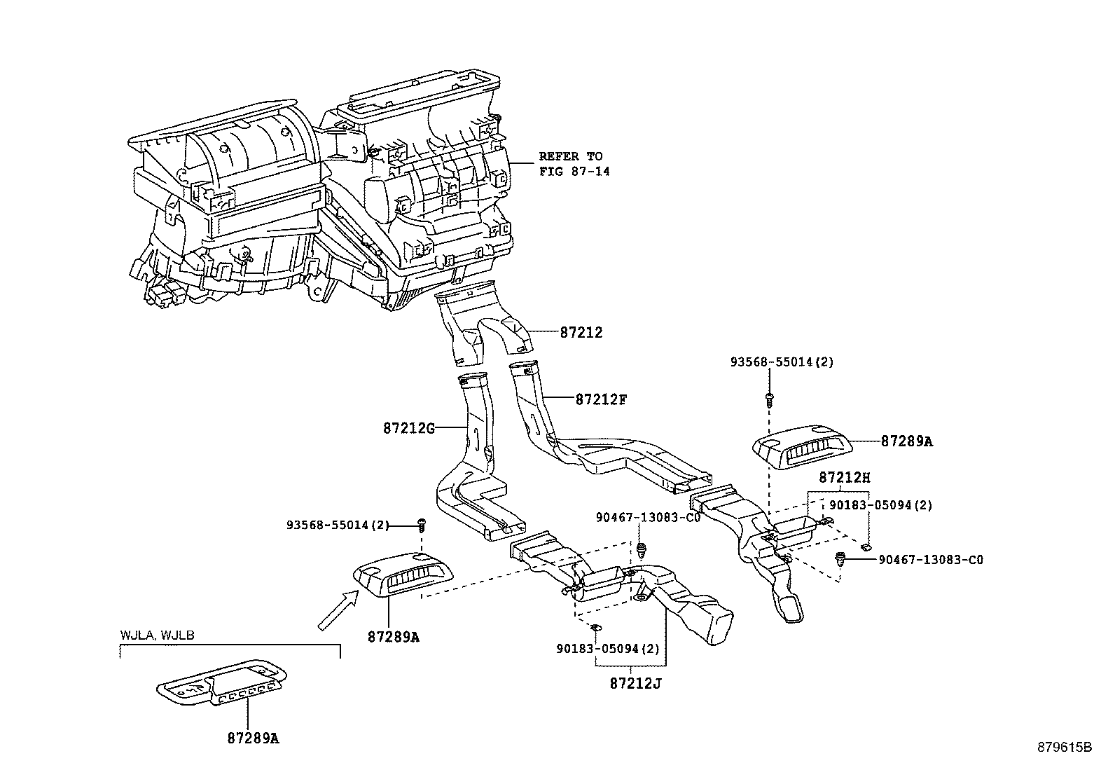 55844-72010 DUCT, HEATER TO REGISTER, NO.2 product image
