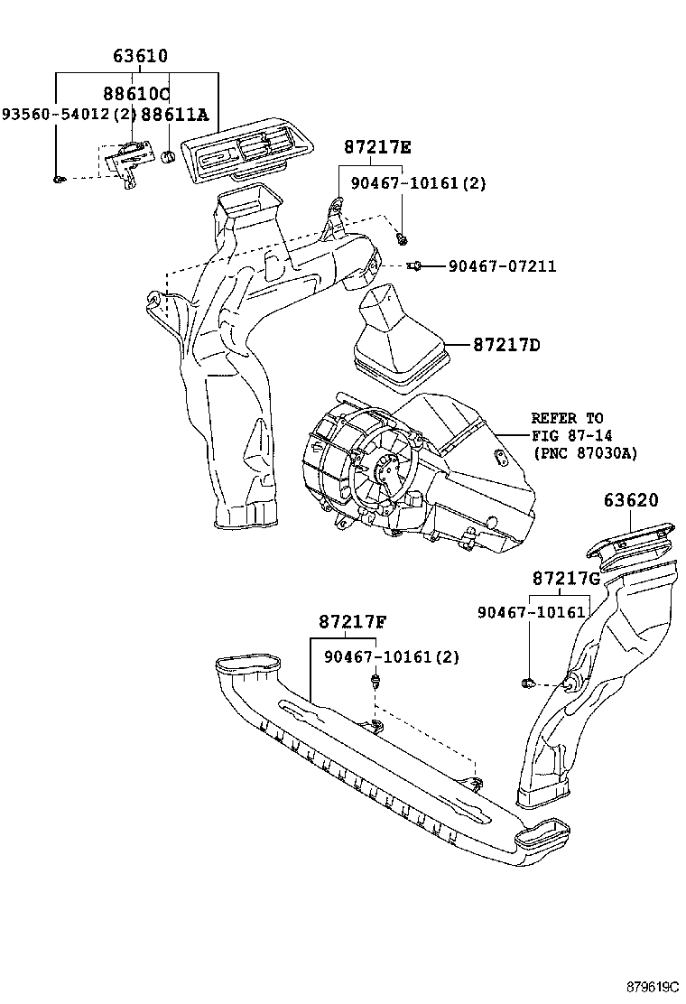 55844-72010 DUCT, HEATER TO REGISTER, NO.2 product image
