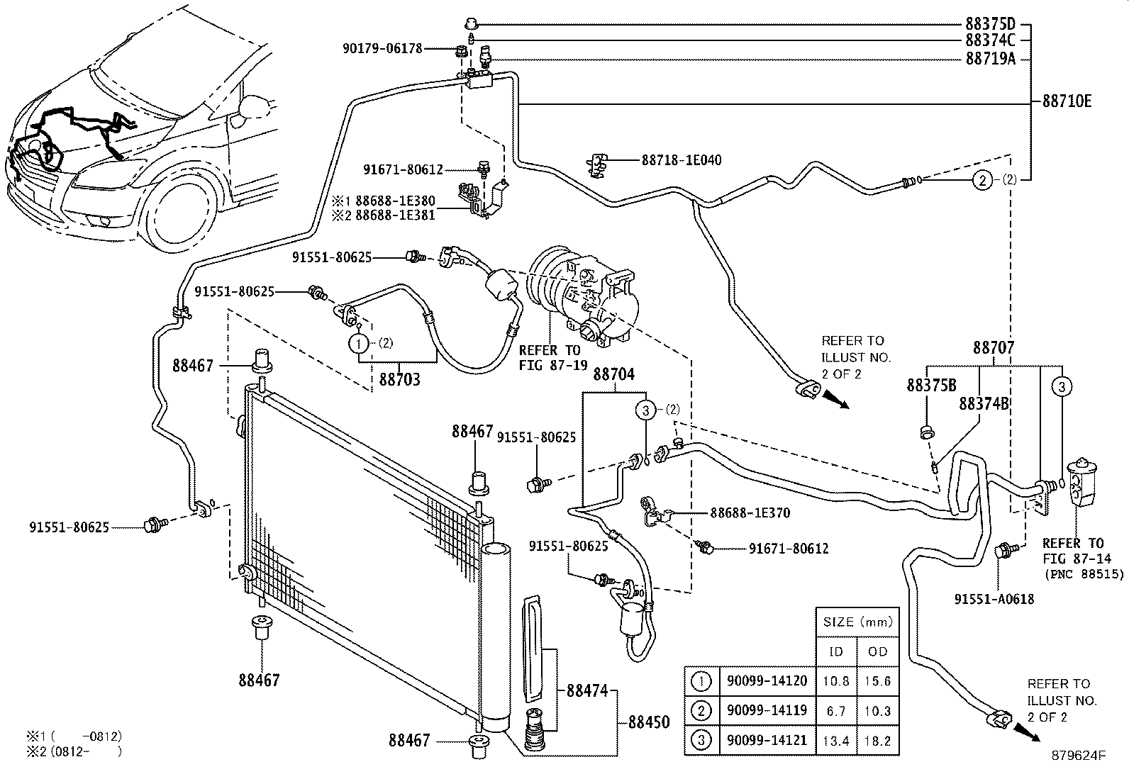88450-72010 CONDENSER ASSY, W/RECEIVER product image