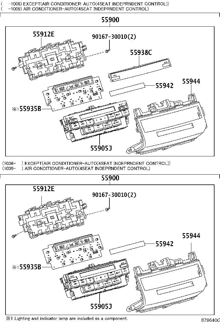55900-60F41 CONTROL ASSY, AIR CONDITIONER product image