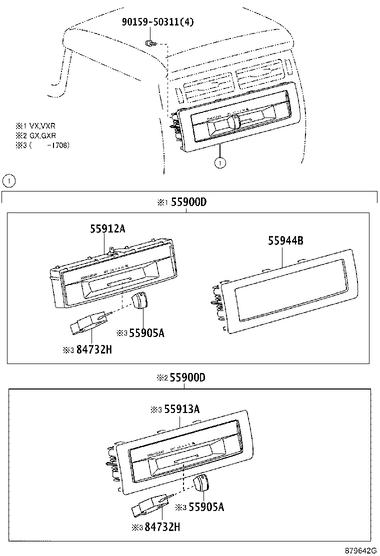 55900-60F41 CONTROL ASSY, AIR CONDITIONER product image
