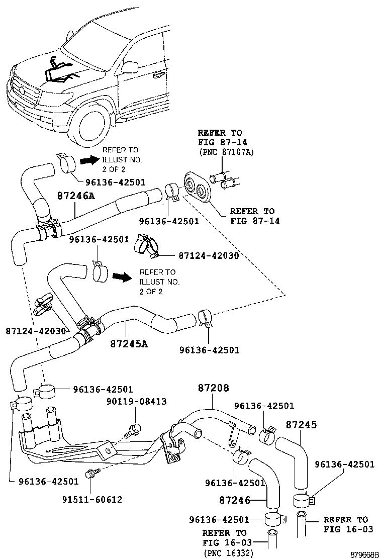 87209-60B41 HOSE, HEATER WATER, INLET A product image