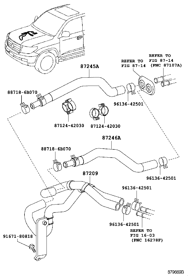 87209-60B41 HOSE, HEATER WATER, INLET A product image