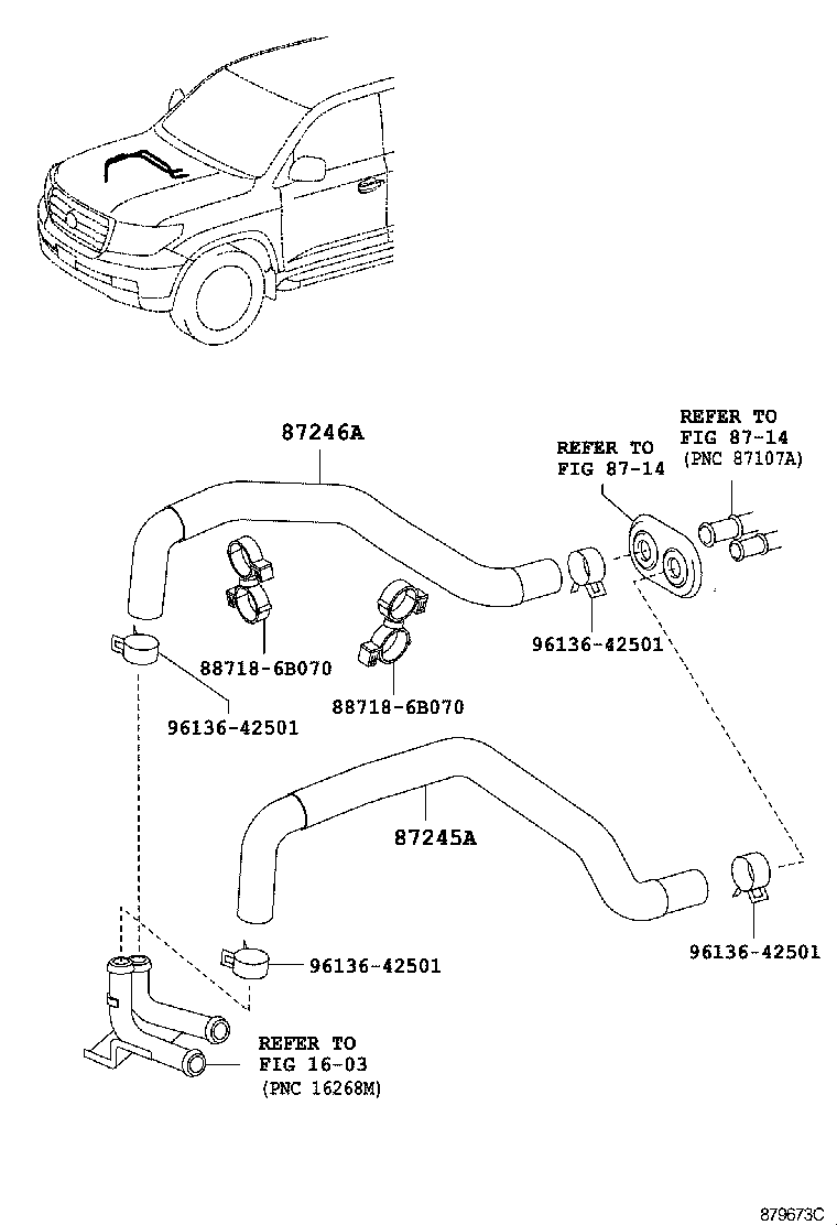 87209-60B41 HOSE, HEATER WATER, INLET A product image