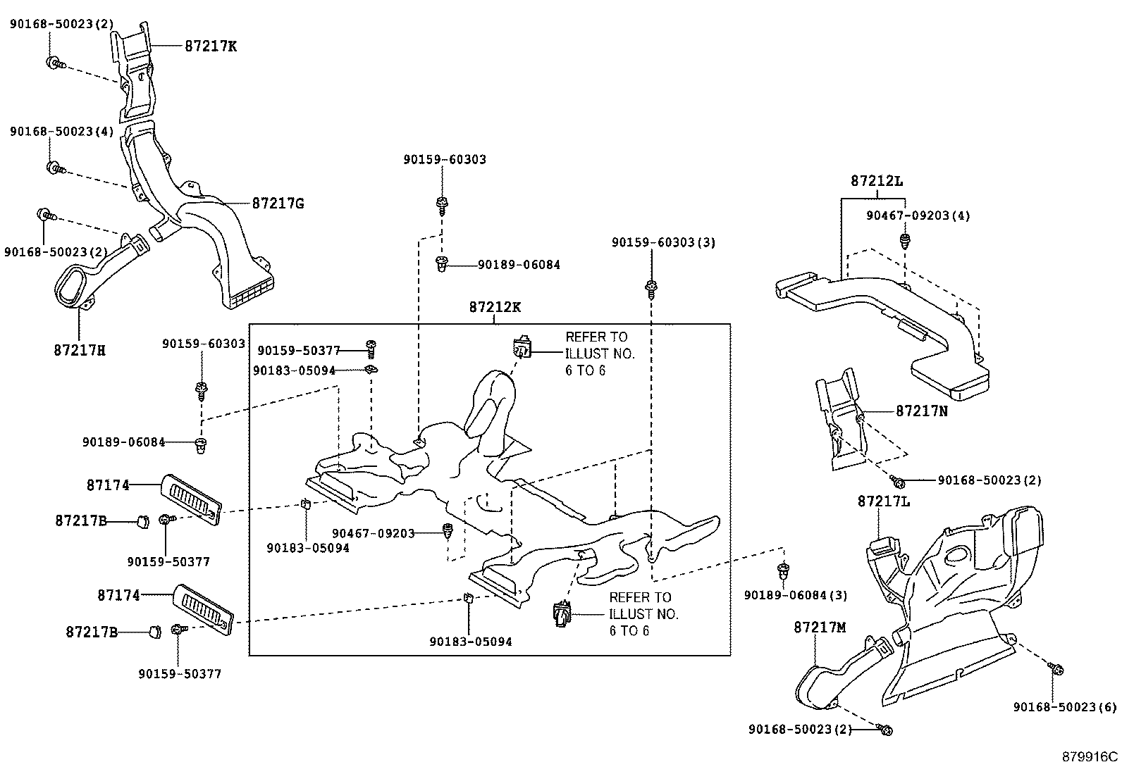 55870-60020 DUCT ASSY, HEATER TO REGISTER product image