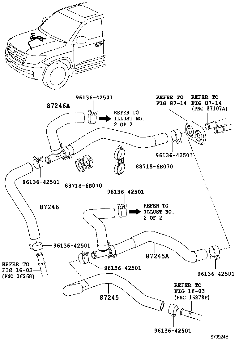 87209-60F80 HOSE, HEATER WATER, OUTLET A product image