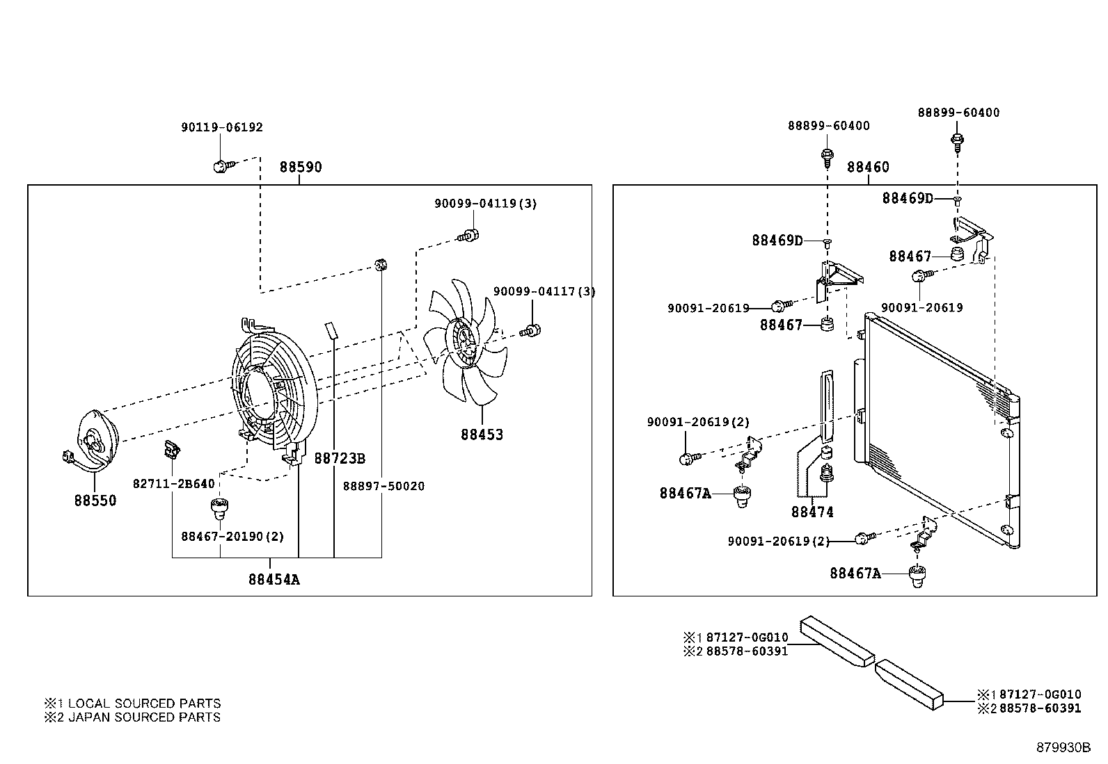 88550-0G010 MOTOR ASSY, BLOWER (FOR CONDENSER) product image