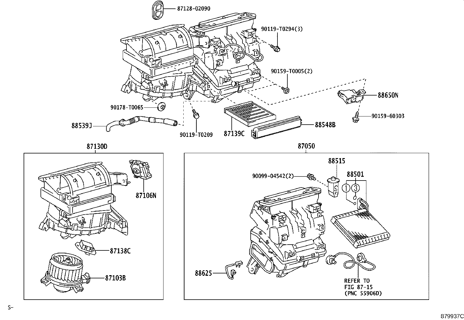 87103-02411 MOTOR SUB-ASSY, BLOWER W/FAN product image