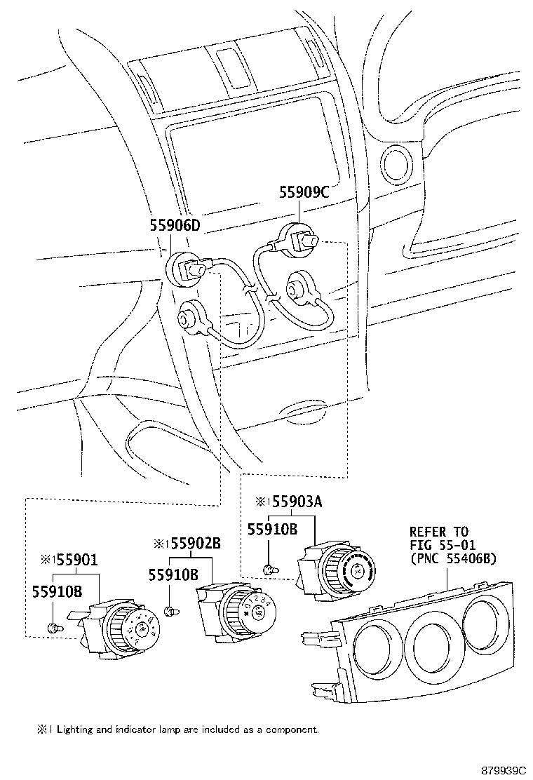55902-02040 CONTROL SUB-ASSY, HEATER product image