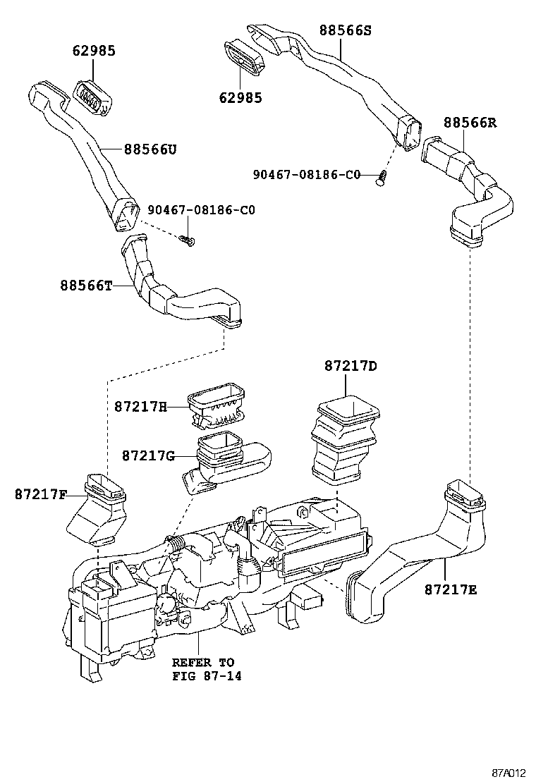 55950-30190 NOZZLE ASSY, DEFROSTER product image
