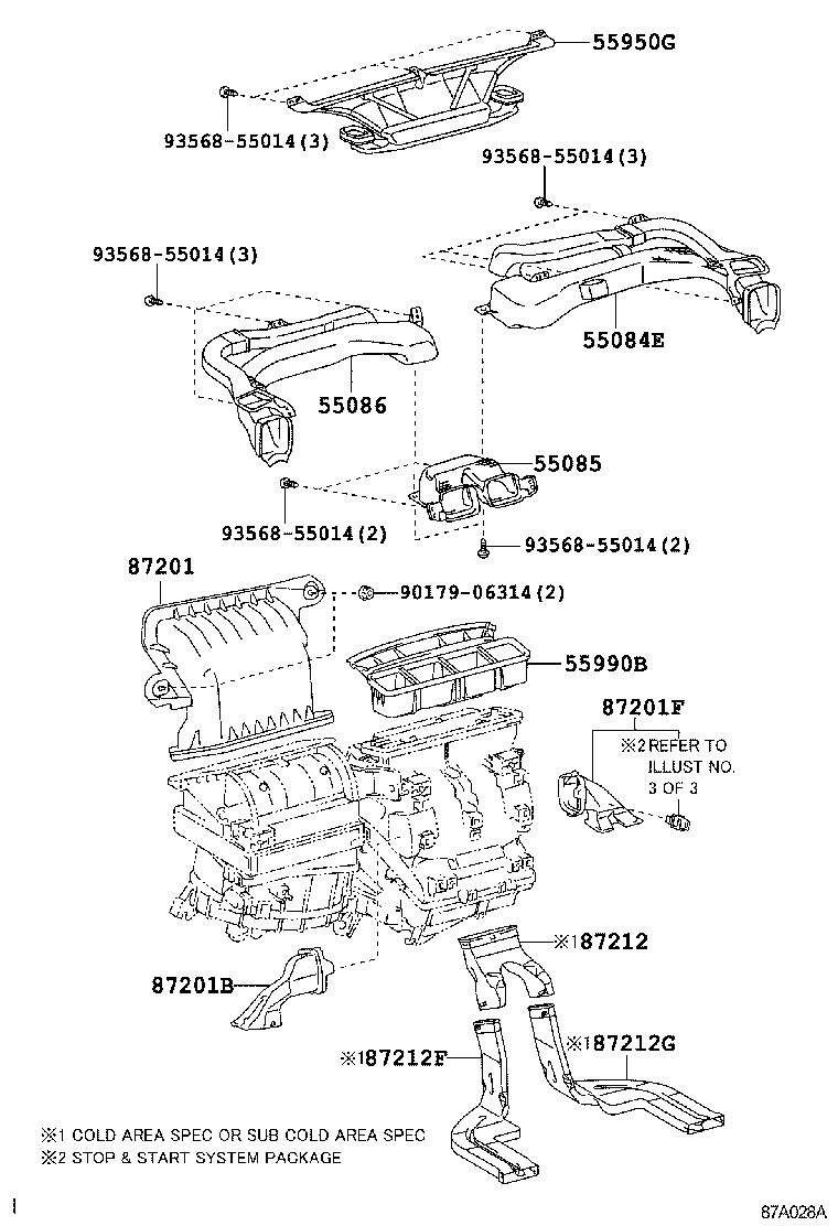 55084-02030 DUCT SUB-ASSY, HEATER TO REGISTER, NO.1 product image