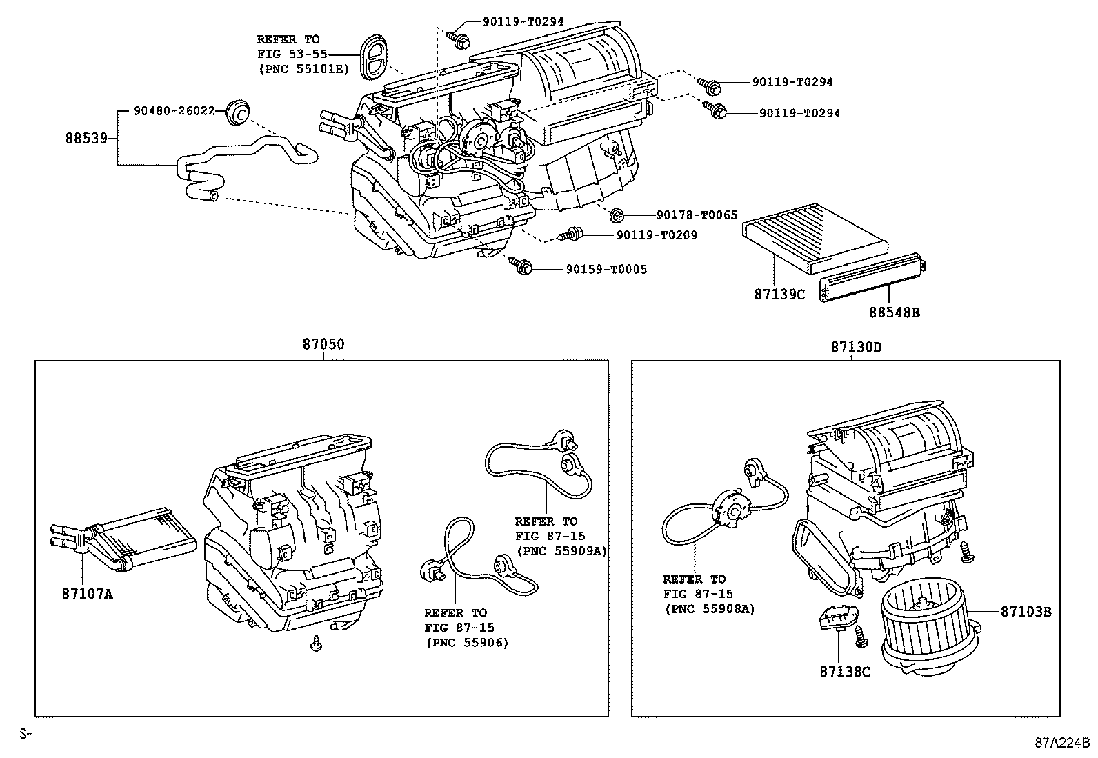87103-0K082 MOTOR SUB-ASSY, BLOWER W/FAN product image
