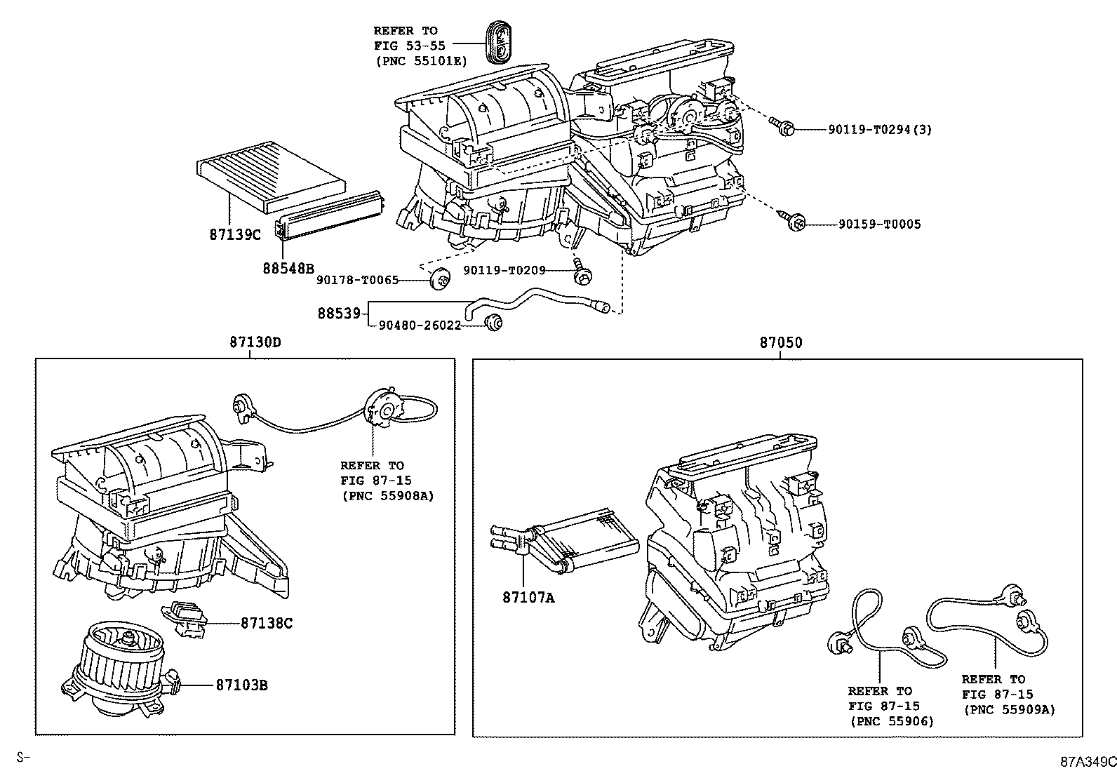 87103-0K082 MOTOR SUB-ASSY, BLOWER W/FAN product image