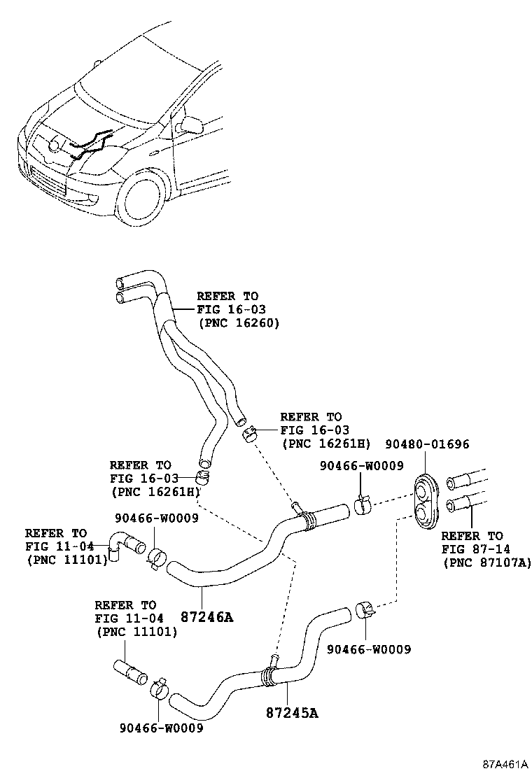 87101-0D040 BRACKET SUB-ASSY, HEATER NO.2 product image