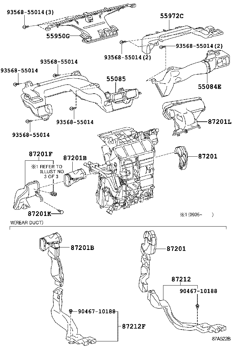 55950-74010 NOZZLE ASSY, DEFROSTER product image