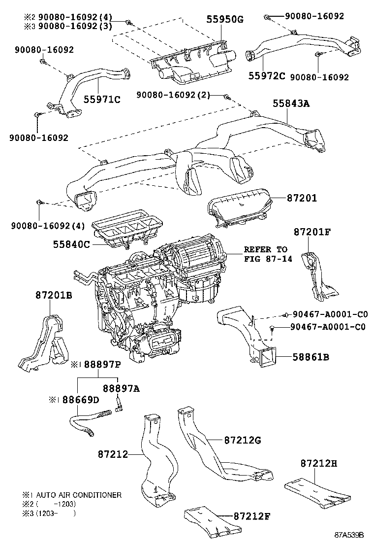 55843-0T010 DUCT, HEATER TO REGISTER, NO.1 product image