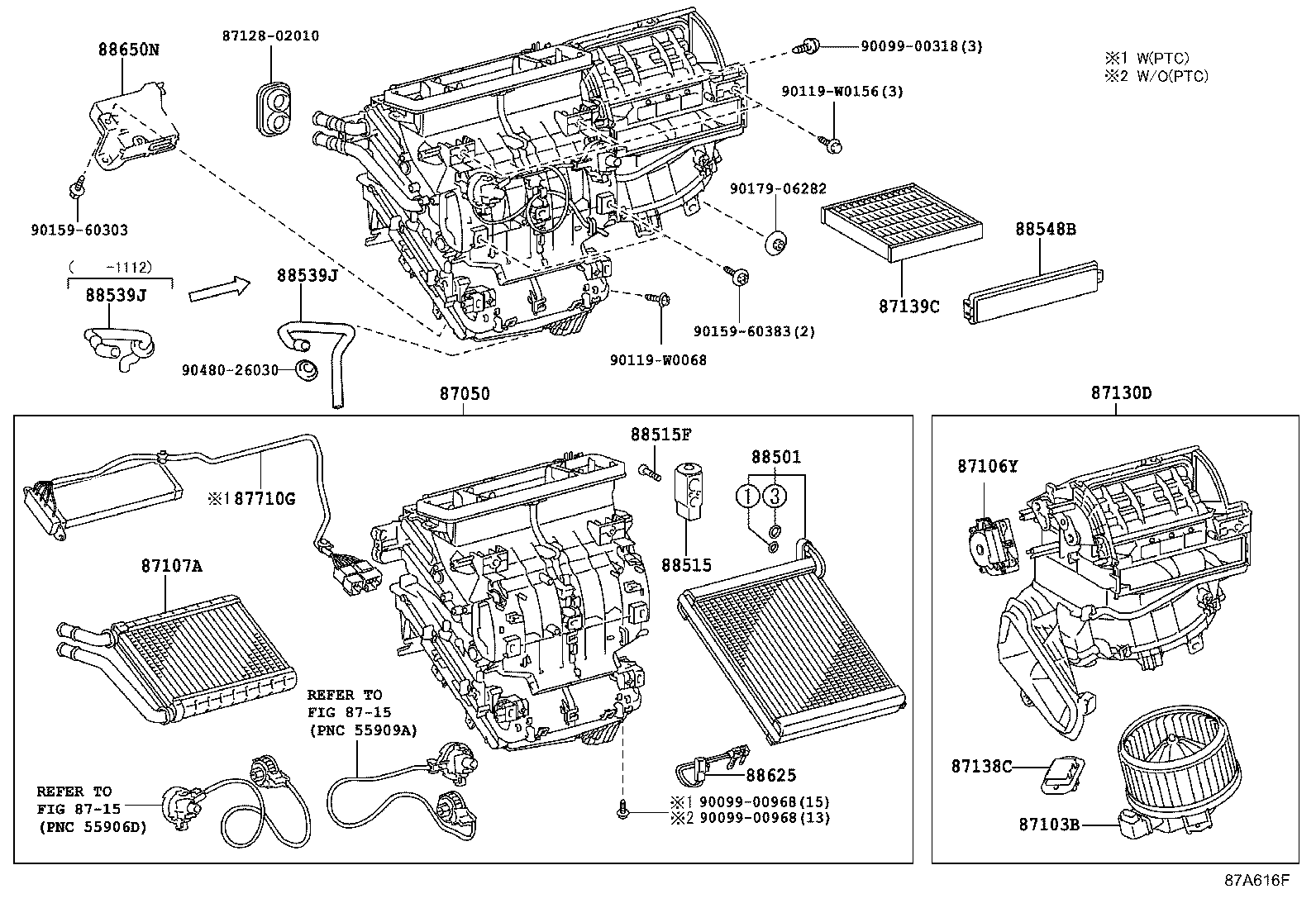 87107-02150 UNIT SUB-ASSY, HEATER RADIATOR product image