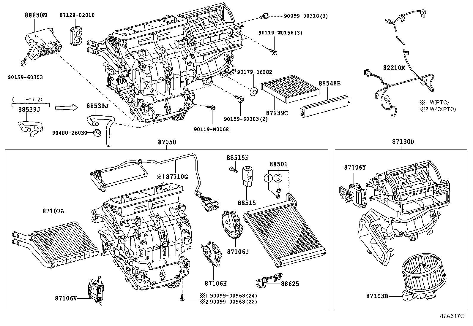 87107-02150 UNIT SUB-ASSY, HEATER RADIATOR product image
