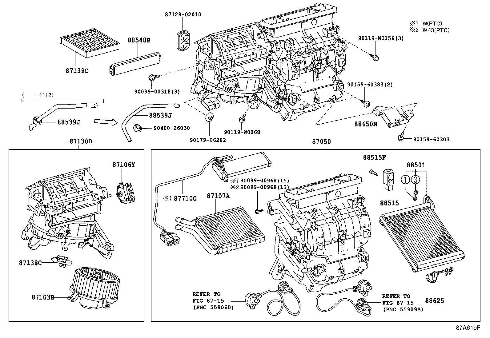 87107-02150 UNIT SUB-ASSY, HEATER RADIATOR product image