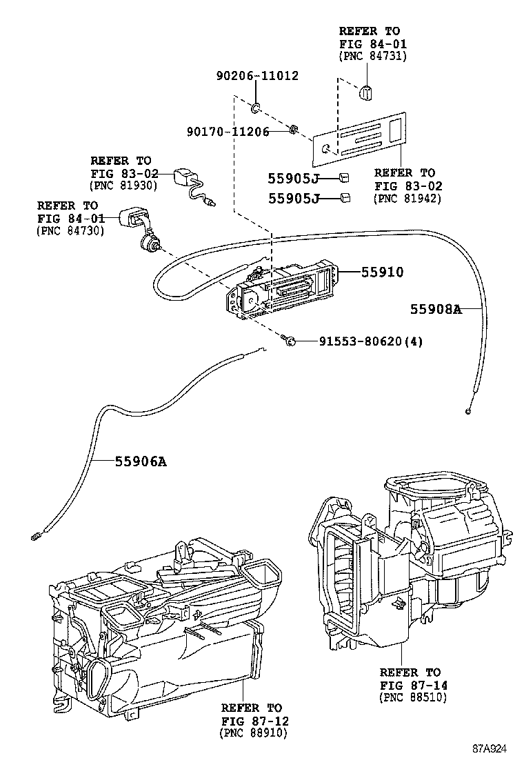 55845-60140 DUCT, HEATER TO REGISTER, NO.3 product image